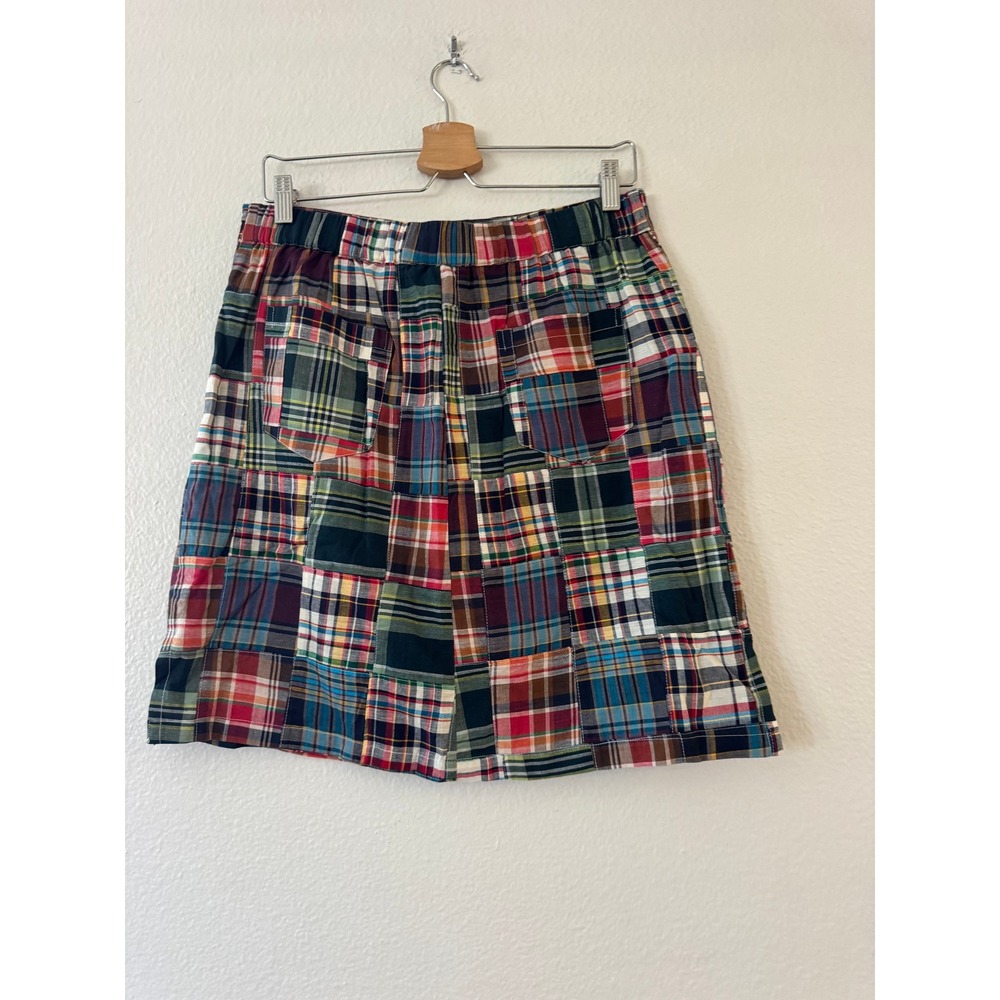 NorthStyle Patchwork Madras Skort Plaid Cotton Shorts Skirt M Multi Excellent - Picture 2 of 9